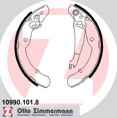 Bremsbackensatz Hinterachse Zimmermann 10990.101.8 von Zimmermann