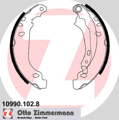 Bremsbackensatz Hinterachse Zimmermann 10990.102.8 von Zimmermann