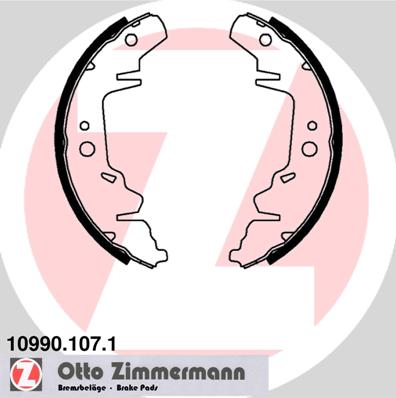 Bremsbackensatz Hinterachse Zimmermann 10990.107.1 von Zimmermann