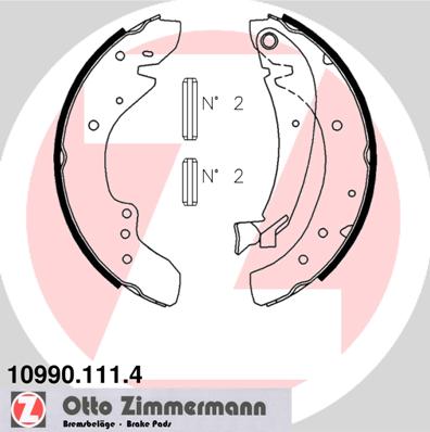 Bremsbackensatz Hinterachse Zimmermann 10990.111.4 von Zimmermann