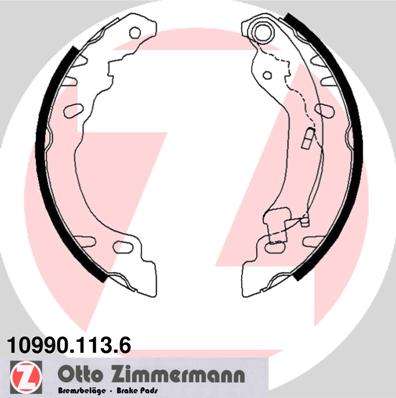 Bremsbackensatz Hinterachse Zimmermann 10990.113.6 von Zimmermann