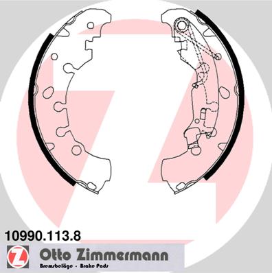 Bremsbackensatz Hinterachse Zimmermann 10990.113.8 von Zimmermann