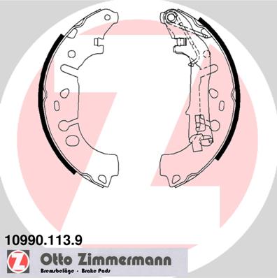 Bremsbackensatz Hinterachse Zimmermann 10990.113.9 von Zimmermann