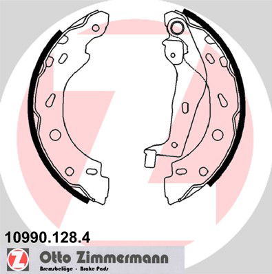 Bremsbackensatz Hinterachse Zimmermann 10990.128.4 von Zimmermann