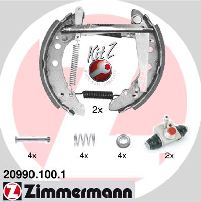 Bremsbackensatz Hinterachse Zimmermann 20990.100.1 von Zimmermann