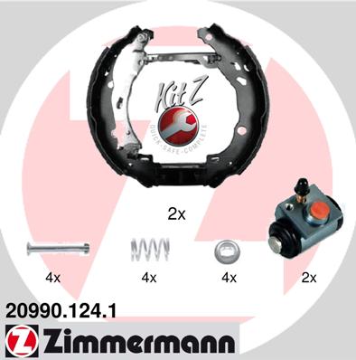 Bremsbackensatz Hinterachse Zimmermann 20990.124.1 von Zimmermann