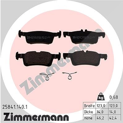 Zimmermann Bremsbeläge hinten (Satz) [Hersteller-Nr. 25841.140.1] für Ford von Zimmermann