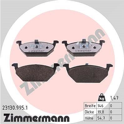 Zimmermann Bremsbeläge vorne (Satz) [Hersteller-Nr. 23130.995.1] für Audi, Seat, Skoda, VW von Zimmermann