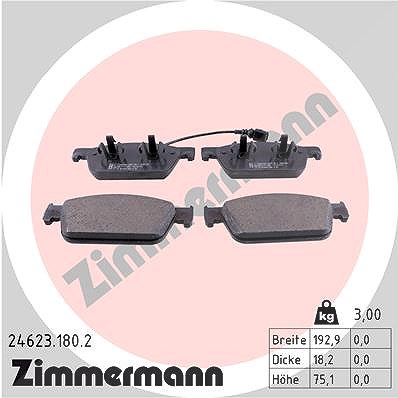 Zimmermann Bremsbeläge vorne (Satz) [Hersteller-Nr. 24623.180.2] für VW von Zimmermann