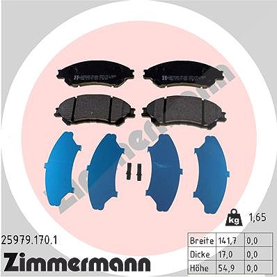 Zimmermann Bremsbeläge vorne (Satz) [Hersteller-Nr. 25979.170.1] für Suzuki von Zimmermann