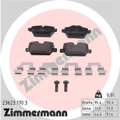 Zimmermann Bremsbelagsatz, Scheibenbremse [Hersteller-Nr. 23623.170.3] für BMW, Mini von Zimmermann