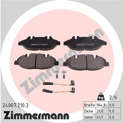 Zimmermann Bremsbelagsatz, Scheibenbremse [Hersteller-Nr. 24007.210.3] für Mercedes-Benz von Zimmermann