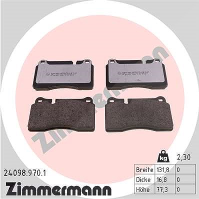 Zimmermann Bremsbelagsatz, Scheibenbremse [Hersteller-Nr. 24098.970.1] für Audi, Cupra, Seat, VW von Zimmermann