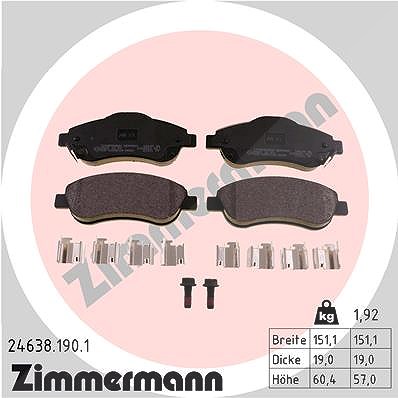 Zimmermann Bremsbelagsatz, Scheibenbremse [Hersteller-Nr. 24638.190.1] für Honda von Zimmermann
