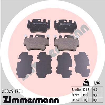 Bremsbelagsatz, Scheibenbremse Zimmermann 23329.170.1 von Zimmermann