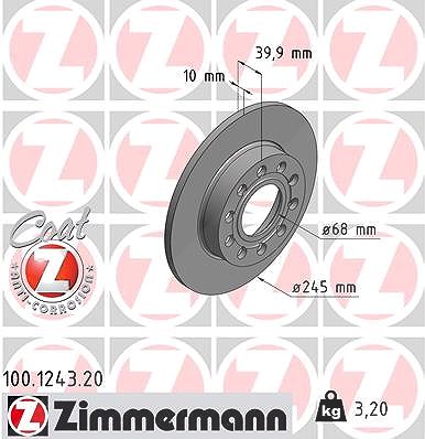 Zimmermann Bremsscheibe [Hersteller-Nr. 100.1243.20] für Audi von Zimmermann