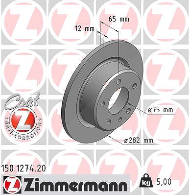 Zimmermann Bremsscheibe [Hersteller-Nr. 150.1274.20] für BMW von Zimmermann