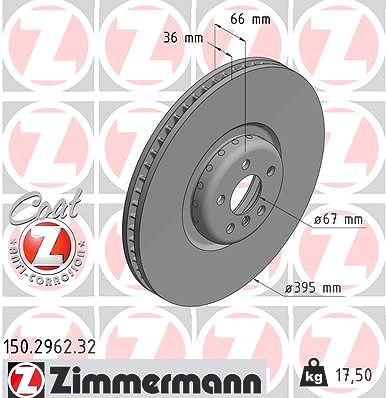 Zimmermann 1x Bremsscheibe Vorderachse Links [Hersteller-Nr. 150.2962.32] für BMW, Rolls-royce von Zimmermann