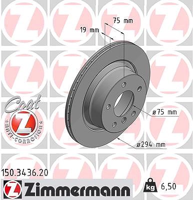 Zimmermann Bremsscheibe [Hersteller-Nr. 150.3436.20] für BMW von Zimmermann