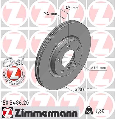 Zimmermann Bremsscheibe [Hersteller-Nr. 150.3486.20] für Mini von Zimmermann