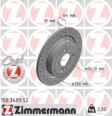 Zimmermann Bremsscheibe [Hersteller-Nr. 150.3489.52] für Mini von Zimmermann