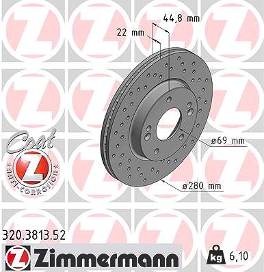 Zimmermann Bremsscheibe [Hersteller-Nr. 320.3813.52] für Hyundai von Zimmermann