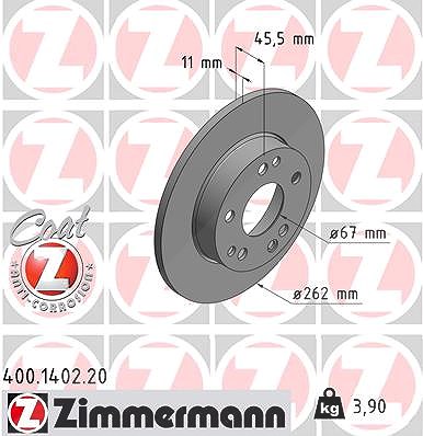 Zimmermann Bremsscheibe [Hersteller-Nr. 400.1402.20] für Mercedes-Benz von Zimmermann