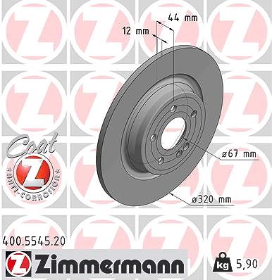 Zimmermann Bremsscheibe [Hersteller-Nr. 400.5545.20] für Mercedes-Benz von Zimmermann