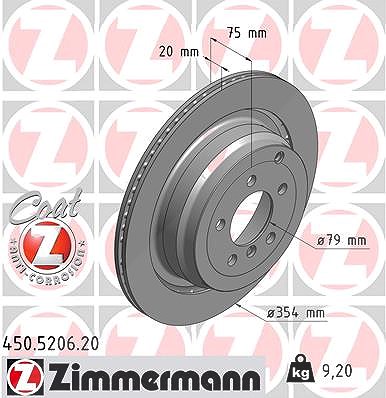 Zimmermann Bremsscheibe [Hersteller-Nr. 450.5206.20] für Land Rover von Zimmermann