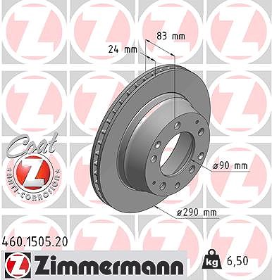 Zimmermann Bremsscheibe [Hersteller-Nr. 460.1505.20] für Porsche von Zimmermann