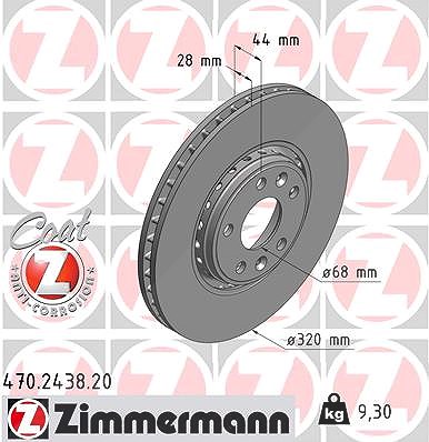 Zimmermann Bremsscheibe [Hersteller-Nr. 470.2438.20] für Renault von Zimmermann