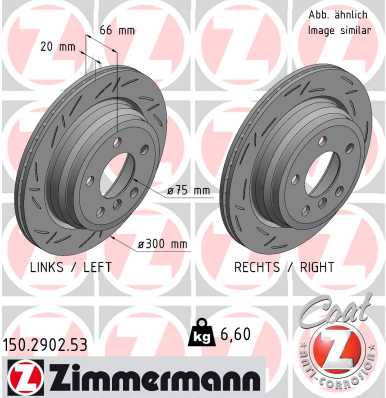 Bremsscheibe Hinterachse Zimmermann 150.2902.53 von Zimmermann