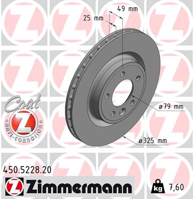 Bremsscheibe Hinterachse Zimmermann 450.5228.20 von Zimmermann