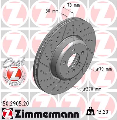 Bremsscheibe Vorderachse Zimmermann 150.2905.20 von Zimmermann