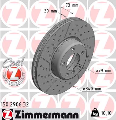 Bremsscheibe Vorderachse Zimmermann 150.2906.32 von Zimmermann