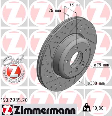 Bremsscheibe Vorderachse Zimmermann 150.2935.20 von Zimmermann