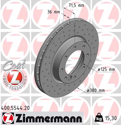 Bremsscheibe Vorderachse Zimmermann 400.5544.20 von Zimmermann