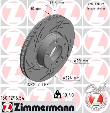 Bremsscheibe Vorderachse links Zimmermann 150.1296.54 von Zimmermann