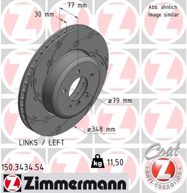 Bremsscheibe Vorderachse links Zimmermann 150.3434.54 von Zimmermann