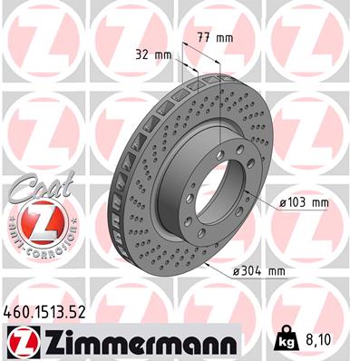 Bremsscheibe Vorderachse links Zimmermann 460.1513.52 von Zimmermann