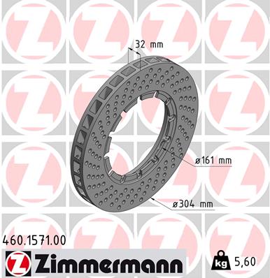 Bremsscheibe Vorderachse links Zimmermann 460.1571.00 von Zimmermann