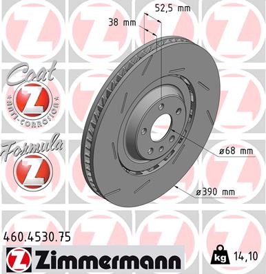 Bremsscheibe Vorderachse links Zimmermann 460.4530.75 von Zimmermann