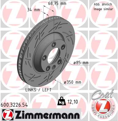 Bremsscheibe Vorderachse links Zimmermann 600.3226.54 von Zimmermann