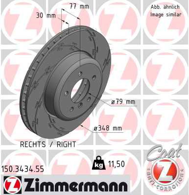 Bremsscheibe Vorderachse rechts Zimmermann 150.3434.55 von Zimmermann