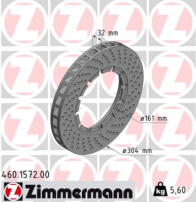 Bremsscheibe Vorderachse rechts Zimmermann 460.1572.00 von Zimmermann