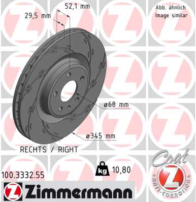 Bremsscheibe Zimmermann 100.3332.55 von Zimmermann