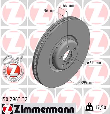 Bremsscheibe Zimmermann 150.2963.32 von Zimmermann