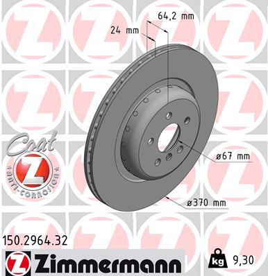 Bremsscheibe Zimmermann 150.2964.32 von Zimmermann