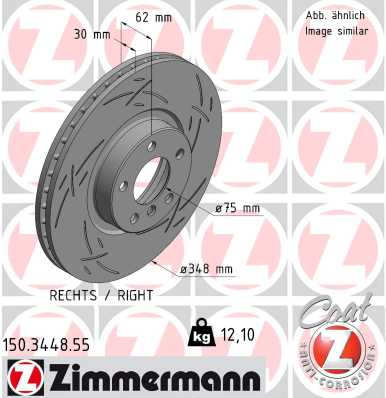 Bremsscheibe Zimmermann 150.3448.55 von Zimmermann