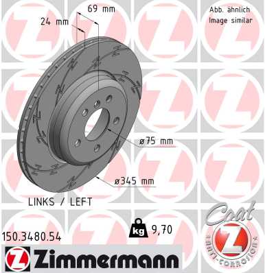 Bremsscheibe Zimmermann 150.3480.54 von Zimmermann